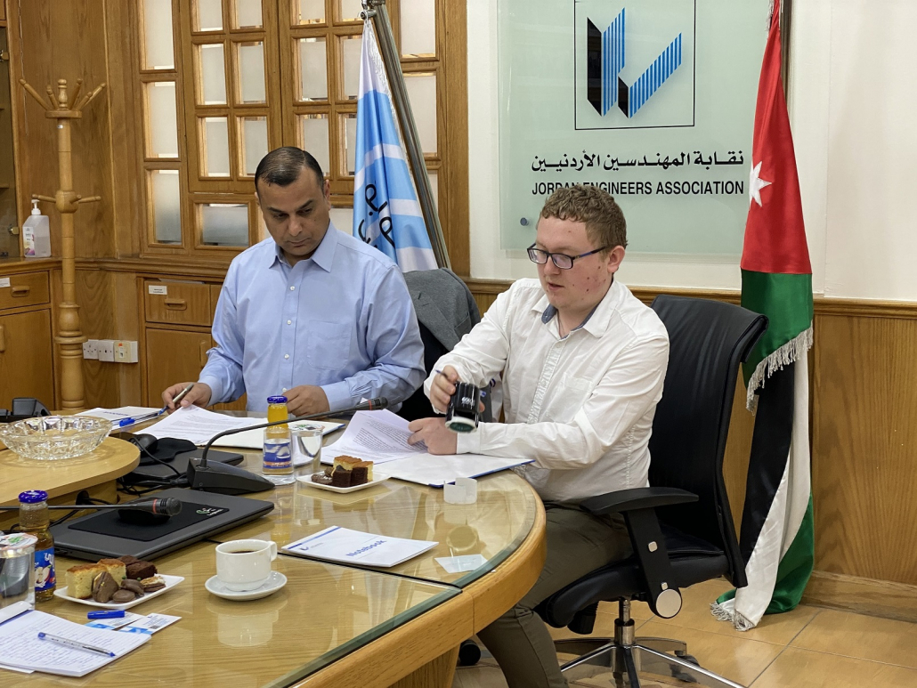 Kooperationsvertrag zwischen JEA und Janser Consult für jordanische Ingenieure